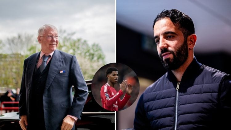 Sir Alex Ferguson and Ruben Amorim split with Marcus Rashford inset