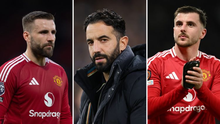 Luke Shaw, Ruben Amorim, and Mason Mount