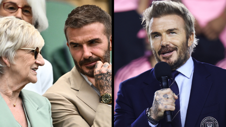 FORT LAUDERDALE, FLORIDA - OCTOBER 19: David Beckham speaks following a game between the Inter Miami and the New England Revolution at Chase Stadiu...
