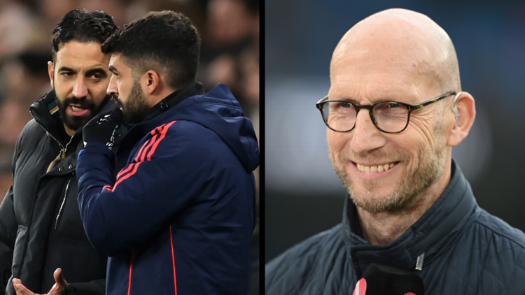MANCHESTER, ENGLAND - SEPTEMBER 22: Jaap Stam looks on during the Premier League match between Manchester City FC and Arsenal FC at Etihad Stadium ...
