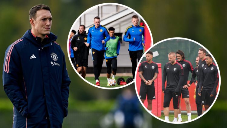 ENFIELD, ENGLAND - OCTOBER 05: Manchester United coach Phil Jones during the U18 Premier League Cup match between Tottenham Hotspur and Manchester ...