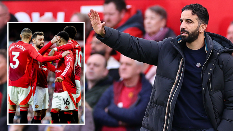 MANCHESTER, ENGLAND - DECEMBER 1: Ruben Amorim the head coach / manager of Manchester United during the Premier League match between Manchester Uni...