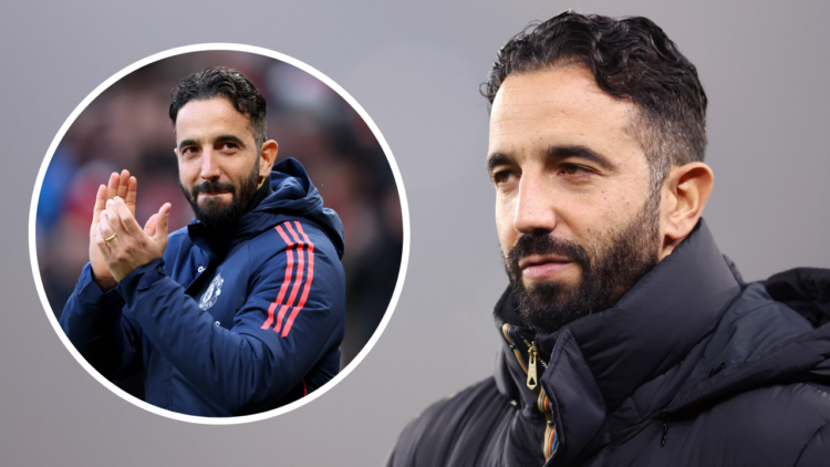 WOLVERHAMPTON, ENGLAND - DECEMBER 26: Ruben Amorim, Manager of Manchester United, looks on prior to the Premier League match between Wolverhampton ...