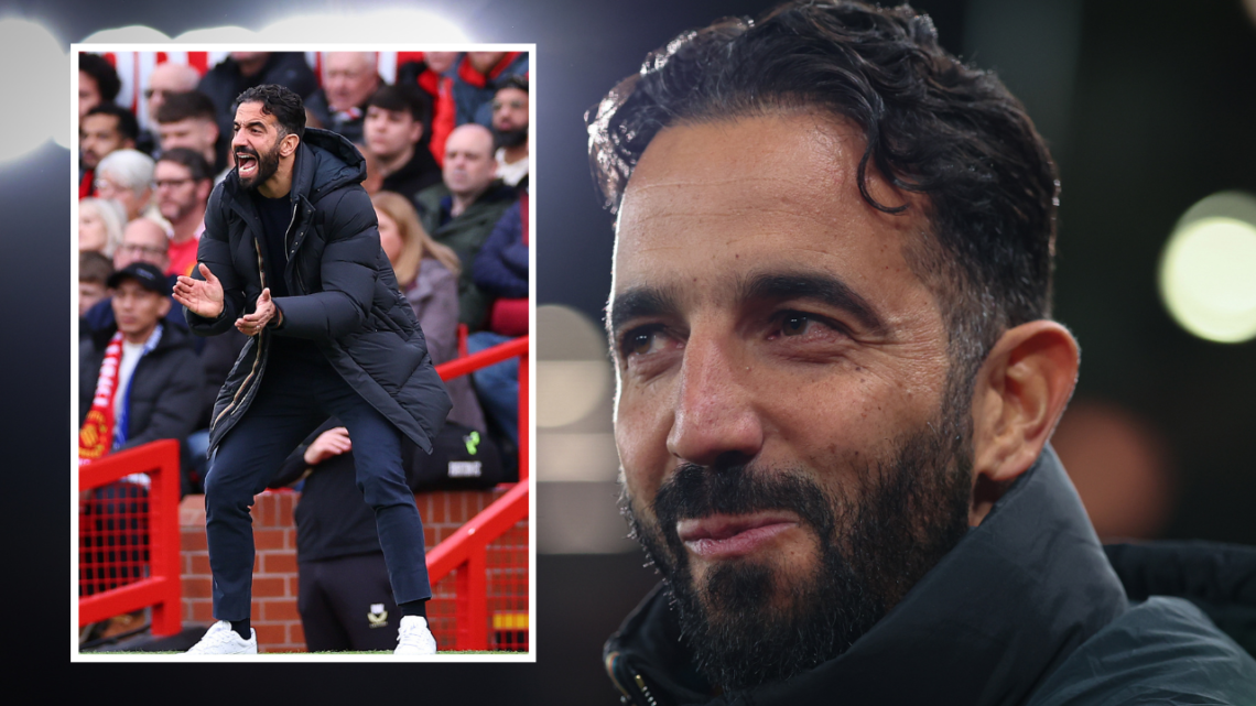 MANCHESTER, ENGLAND - NOVEMBER 28: Ruben Amorim Manager/Head Coach of Manchester United during the UEFA Europa League 2024/25 League Phase MD5 matc...