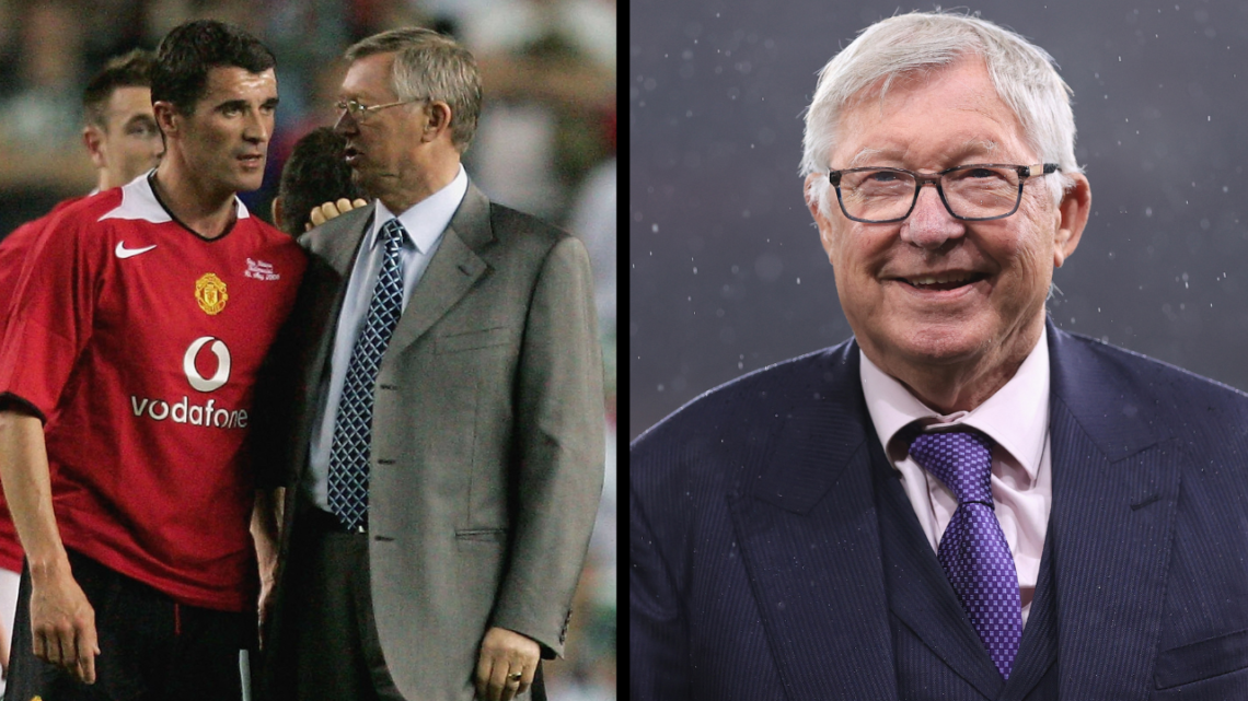 MANCHESTER, ENGLAND - SEPTEMBER 25: Sir Alex Ferguson looks on before the UEFA Europa League 2024/25 League Phase MD1 match between Manchester Unit...