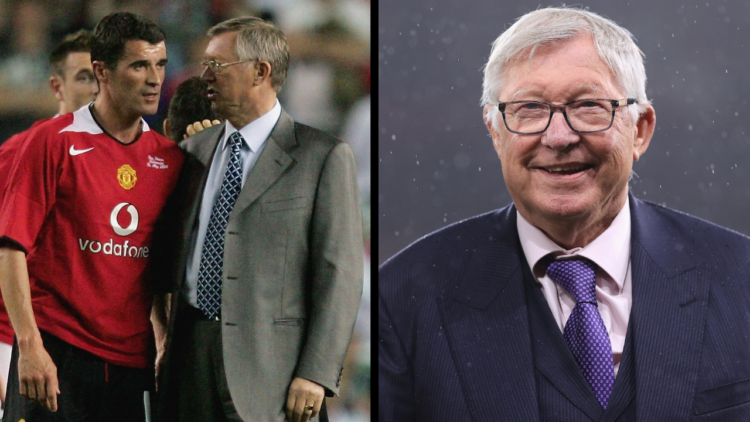 MANCHESTER, ENGLAND - SEPTEMBER 25: Sir Alex Ferguson looks on before the UEFA Europa League 2024/25 League Phase MD1 match between Manchester Unit...