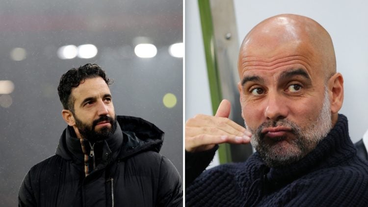 Ruben Amorim and Pep Guardiola split