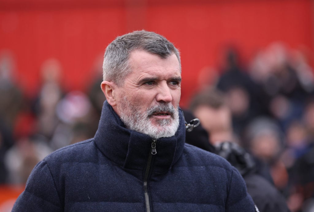 Roy Keane during the Emirates FA Cup Third Round match between Tamworth and Tottenham Hotspur at The Lamb Ground on January 12, 2025 in Tamworth, ...