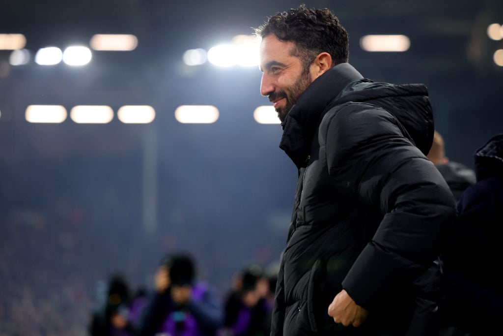 Manchester United Manager Ruben Amorim during the Premier League match between Fulham FC and Manchester United FC at Craven Cottage on January 26, ...