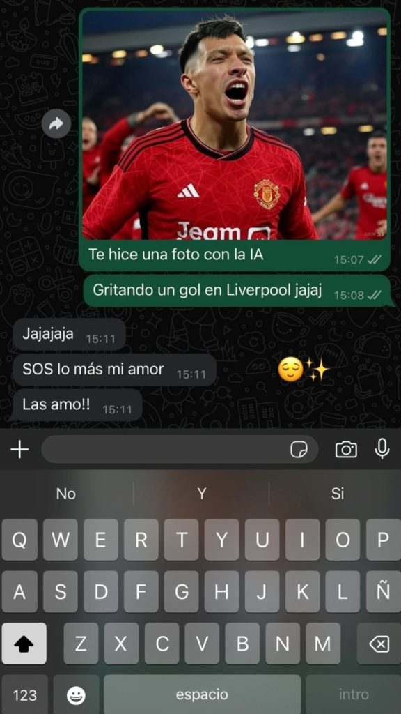 Lisandro Martinez's girlfriend predicts goal against Liverpool