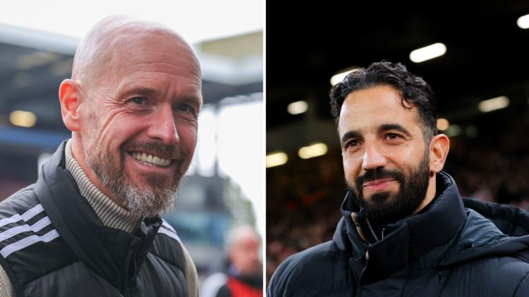 Ruben Amorim and Erik ten Hag split