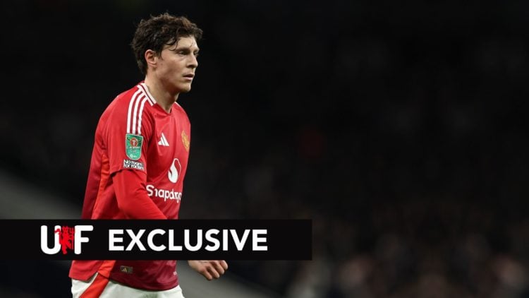 Victor Lindelof of Manchester United during the Carabao Cup Quarter Final match between Tottenham Hotspur and Manchester United