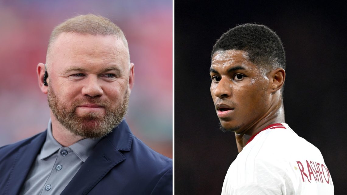 Wayne Rooney and Marcus Rashford split