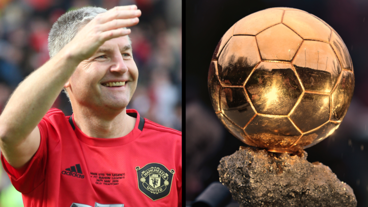 MANCHESTER, ENGLAND - MAY 26: Denis Irwin of Manchester United '99 Legends acknowledges the fans at the end of the 20 Years Treble Reunion match be...