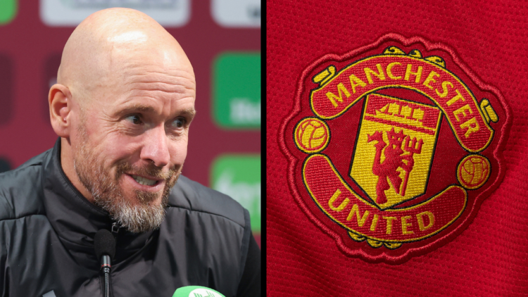 LONDON, ENGLAND - OCTOBER 27: Manchester United manager Erik ten Hag during the post-match press conference during the Premier League match between...