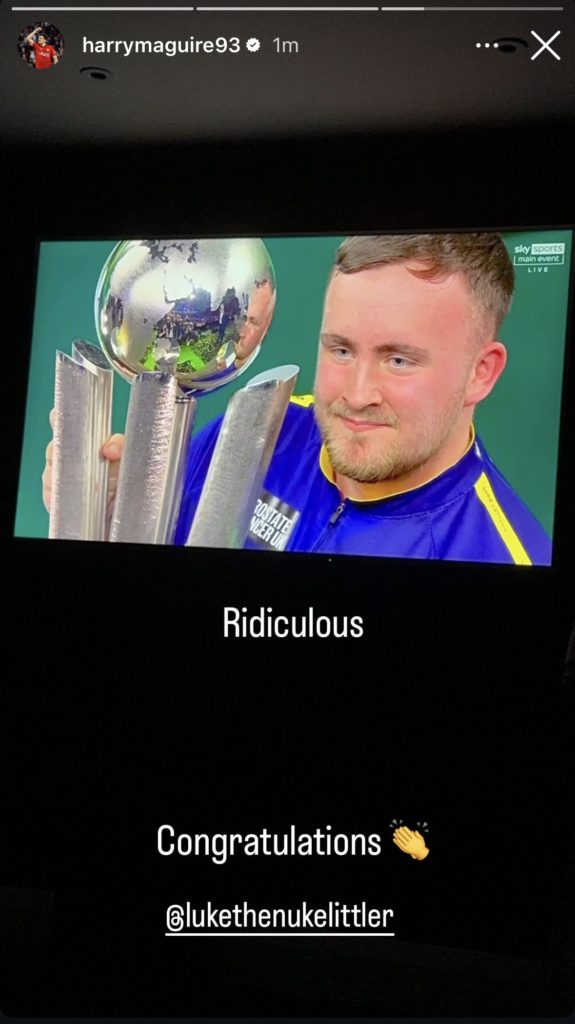 Harry Maguire congratulates Harry Maguire on Instagram