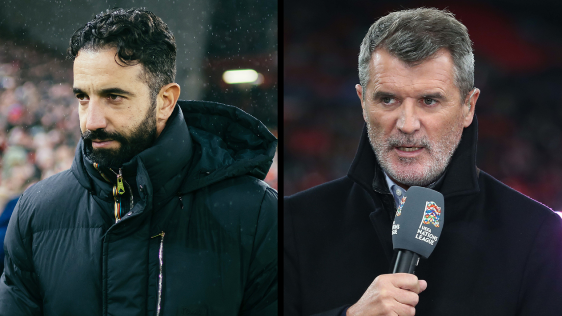 LONDON, ENGLAND - OCTOBER 10: TV Commentator and former footballer Roy Keane commentates for ITV during the UEFA Nations League 2024/25 League B Gr...