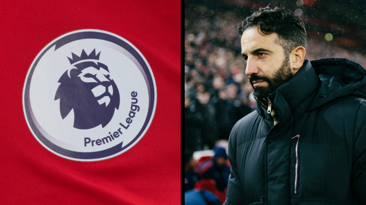 LIVERPOOL, ENGLAND - JANUARY 05: Ruben Amorim, Manager of Manchester United enters the pitch prior to the Premier League match between Liverpool FC...