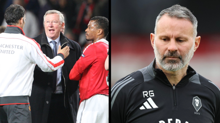 SALFORD, ENGLAND - NOVEMBER 2: Ryan Giggs the Director of Football of Salford City during the Emirates FA Cup First Round match between Salford Cit...