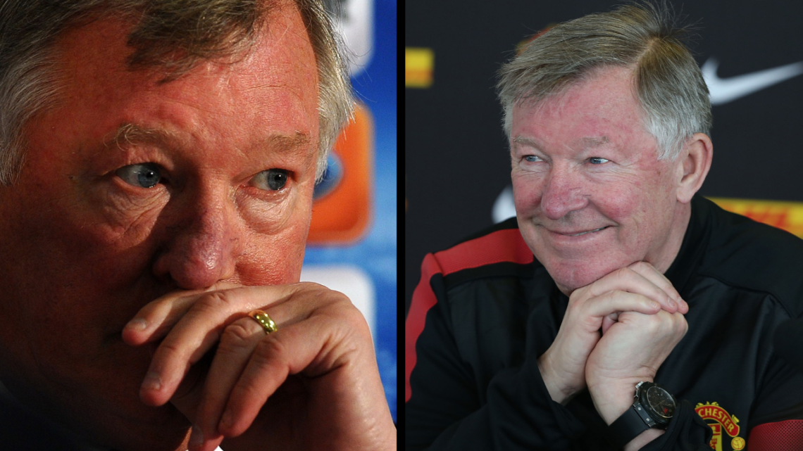 MANCHESTER, ENGLAND - APRIL 12: Manager Sir Alex Ferguson of Manchester United speaks during a press conference at Carrington Training Ground on Ap...