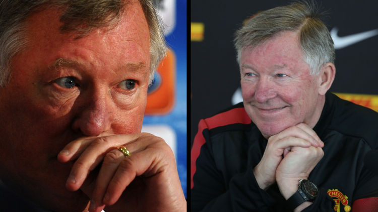 MANCHESTER, ENGLAND - APRIL 12: Manager Sir Alex Ferguson of Manchester United speaks during a press conference at Carrington Training Ground on Ap...