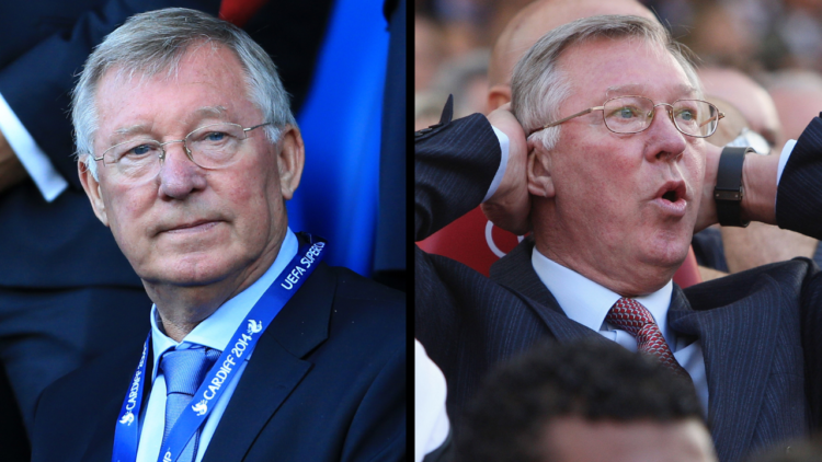 CARDIFF, WALES - AUGUST 12: Former Manchester United manager Sir Alex Ferguson looks on during the UEFA Super Cup match between Real Madrid and Sev...