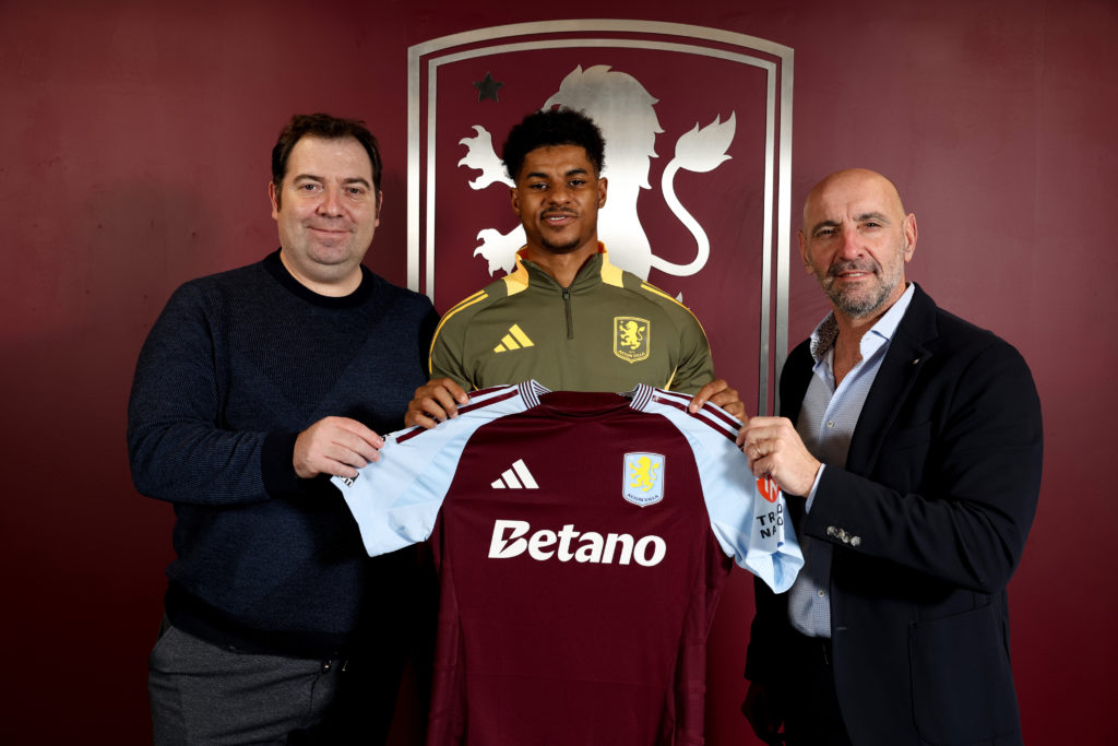 Aston Villa Unveil Marcus Rashford as a new signing
