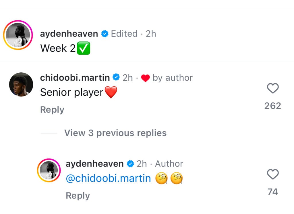 Responses to Ayden Heaven Instagram