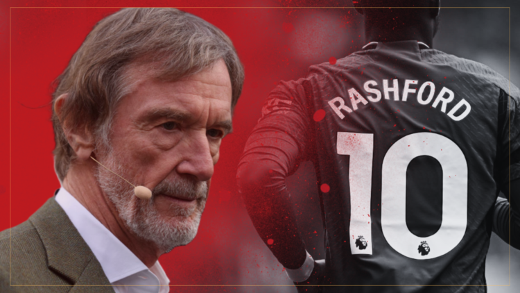 Composite image of Man United co-owner Sir Jim Ratcliffe and Marcus Rashford