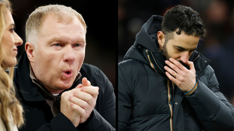MANCHESTER, ENGLAND - NOVEMBER 07: Paul Scholes, English former football player and current television pundit, reacts prior to the UEFA Europa Leag...