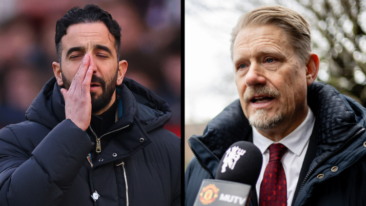 MANCHESTER, ENGLAND - JANUARY 06: Peter Schmeichel, former Manchester United player attends the funeral of former Manchester United Receptionist Ka...