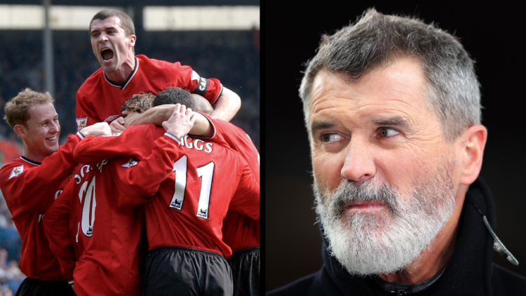 MANCHESTER, ENGLAND - FEBRUARY 07: ITV Sport pundit Roy Keane during the Emirates FA Cup Fourth Round match between Manchester United and Leicester...