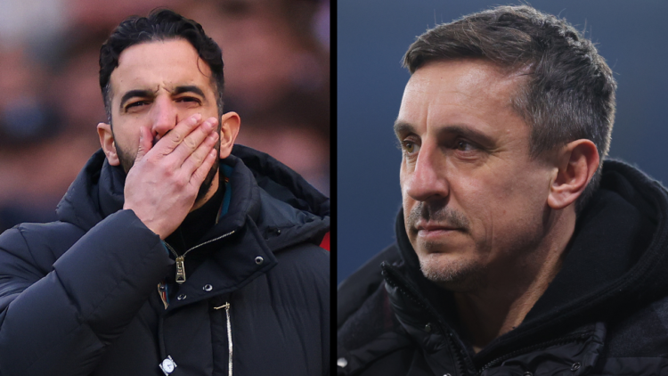 MANCHESTER, ENGLAND - JANUARY 19: Pundit Gary Neville during the Barclays Women's Super League match between Manchester City and Manchester United ...
