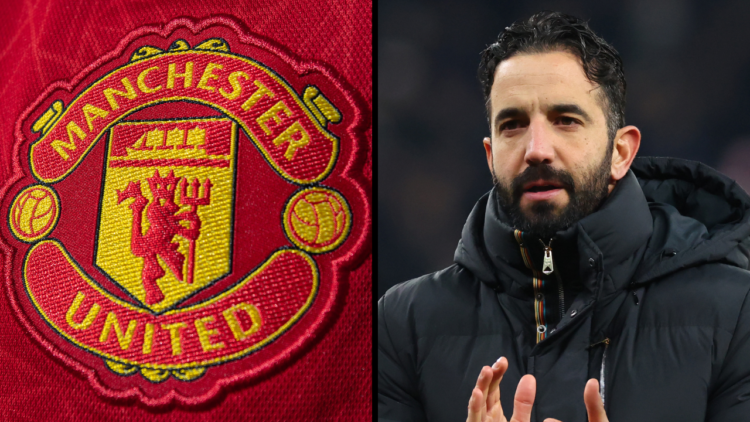 LONDON, ENGLAND - FEBRUARY 16: Manchester United head coach / manager Ruben Amorim applauds after the Premier League match between Tottenham Hotspu...