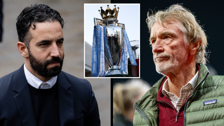 MANCHESTER, ENGLAND - FEBRUARY 11: Head Coach Ruben Amorim of Manchester United arrives at Manchester Cathedral ahead of the funeral of Denis Law o...