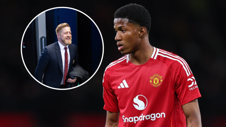 Chido Obi in action for Manchester United. Inset Nick Cox arrives at Stamford Bridge.