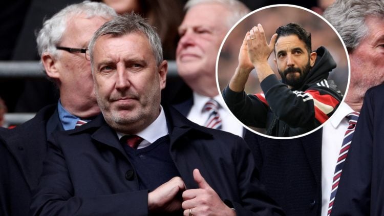 Jason Wilcox, Technical Director of Manchester United, looks on prior to the Emirates FA Cup Semi Final match between Coventry City and Manchester ...