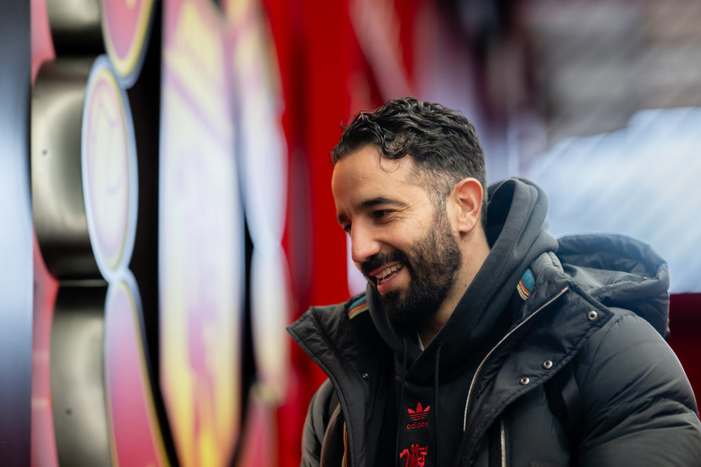 Head Coach Ruben Amorim of Manchester United arrives ahead of the Emirates FA Cup Fifth Round match between Manchester United and Fulham at Old Trafford on March 02, 2025