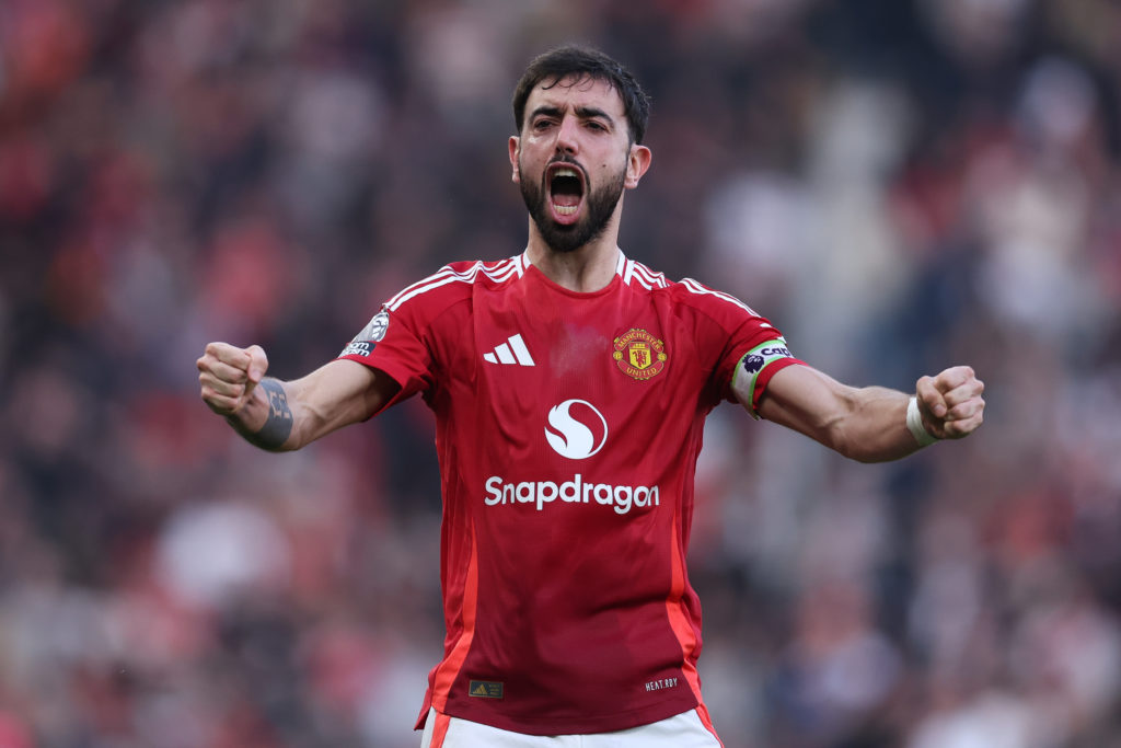 Bruno Fernandes celebrates