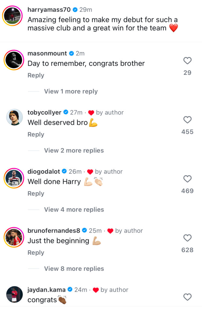 Harry Amass instagram and responses