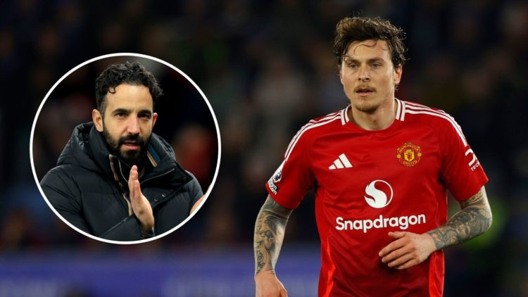 Victor Lindelof of Manchester United looks on during the Premier League match between Leicester City FC and Manchester United FC at The King Power ...