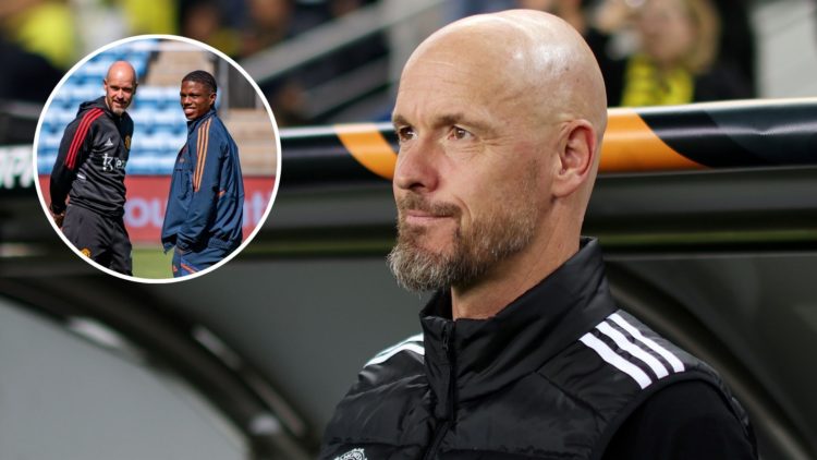 Erik ten Hag, Manager of Manchester United, looks on prior to the UEFA Europa League 2024/25 League Phase MD3 match between Fenerbahce SK and Manch...