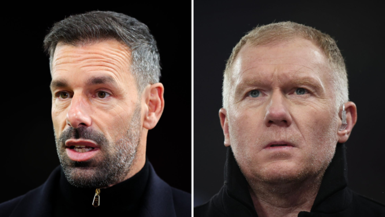 Split Image of Ruud van Nistelrooy and Paul Scholes, both head shots looking toward camera.
