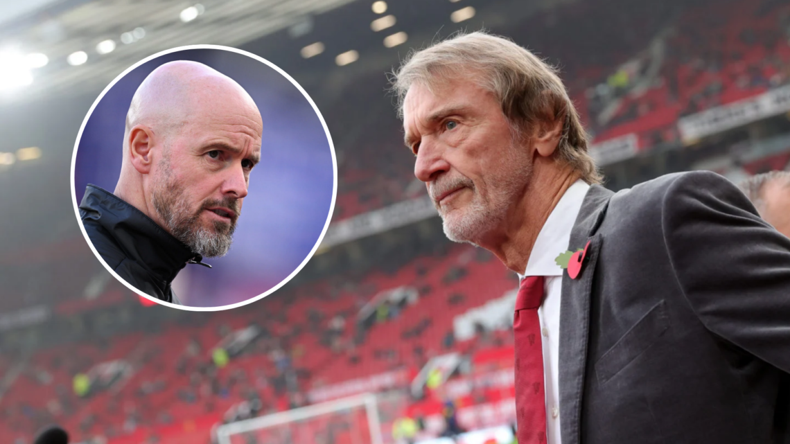 Manchester United co-owner Sir Jim Ratcliffe and former Man United manager Erik ten Hag.