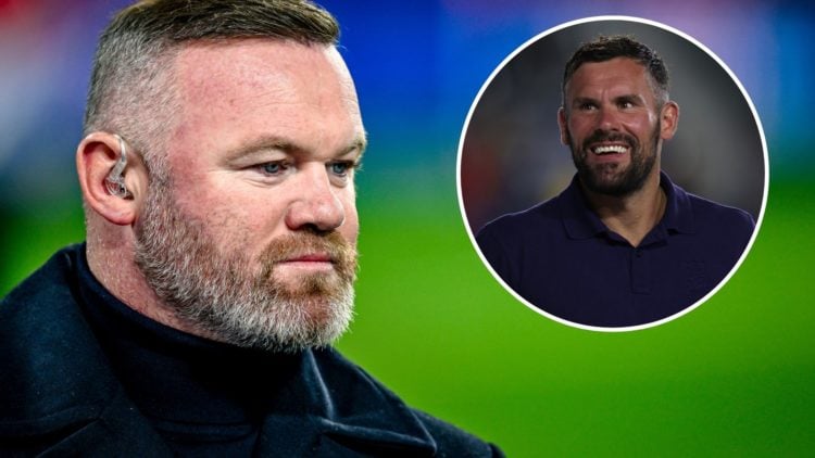 Wayne Rooney looks on during PSV Eindhoven v Arsenal on March 4, 2025. Inset, former Manchester United goalkeeper Ben Foster.
