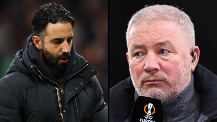 MANCHESTER, ENGLAND - JANUARY 23: Ally McCoist working as a television pundit for TNT Sport during the UEFA Europa League 2024/25 League Phase MD7 ...