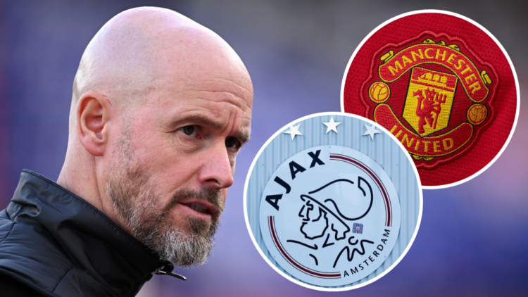 Erik ten Hag, Manager of Manchester United during the Premier League match between West Ham United FC and Manchester United FC at London Stadium. I...