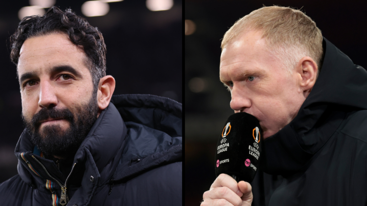 Paul Scholes comments for TNT Sports the UEFA Europa League 2024/25 Round of 16 Second Leg match between Manchester United (Man U) and Real Socieda...