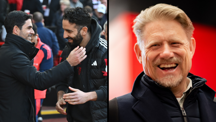 MANCHESTER, ENGLAND - MARCH 09: Former Manchester United player Peter Schmeichel arrives ahead of the Premier League match between Manchester Unite...