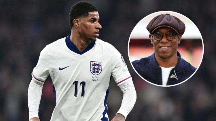 An image of Marcus Rashford of England in action during the FIFA World Cup 2026 European Qualifier Group K match between England and Latvia at Wemb...